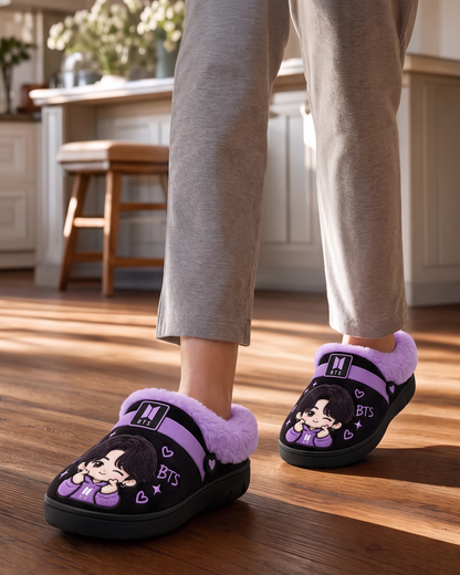 Purple Heat Army Slippers