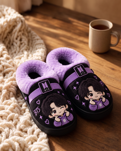 Purple Heat Army Slippers