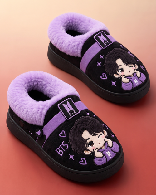 Purple Heat Army Slippers