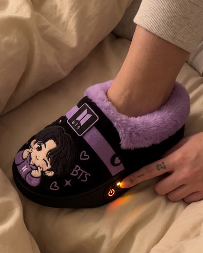 Purple Heat Army Slippers